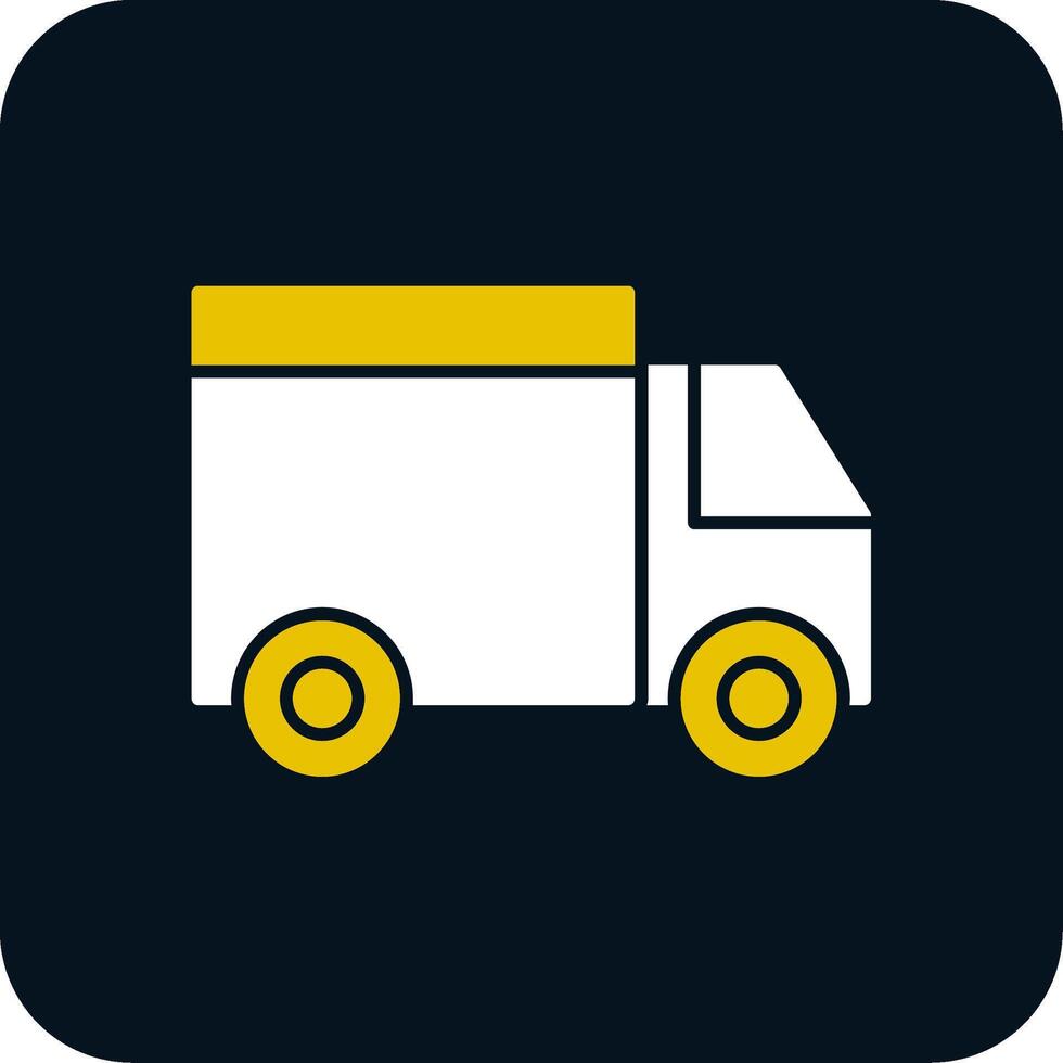 ícone de duas cores de glifo de caminhão vetor