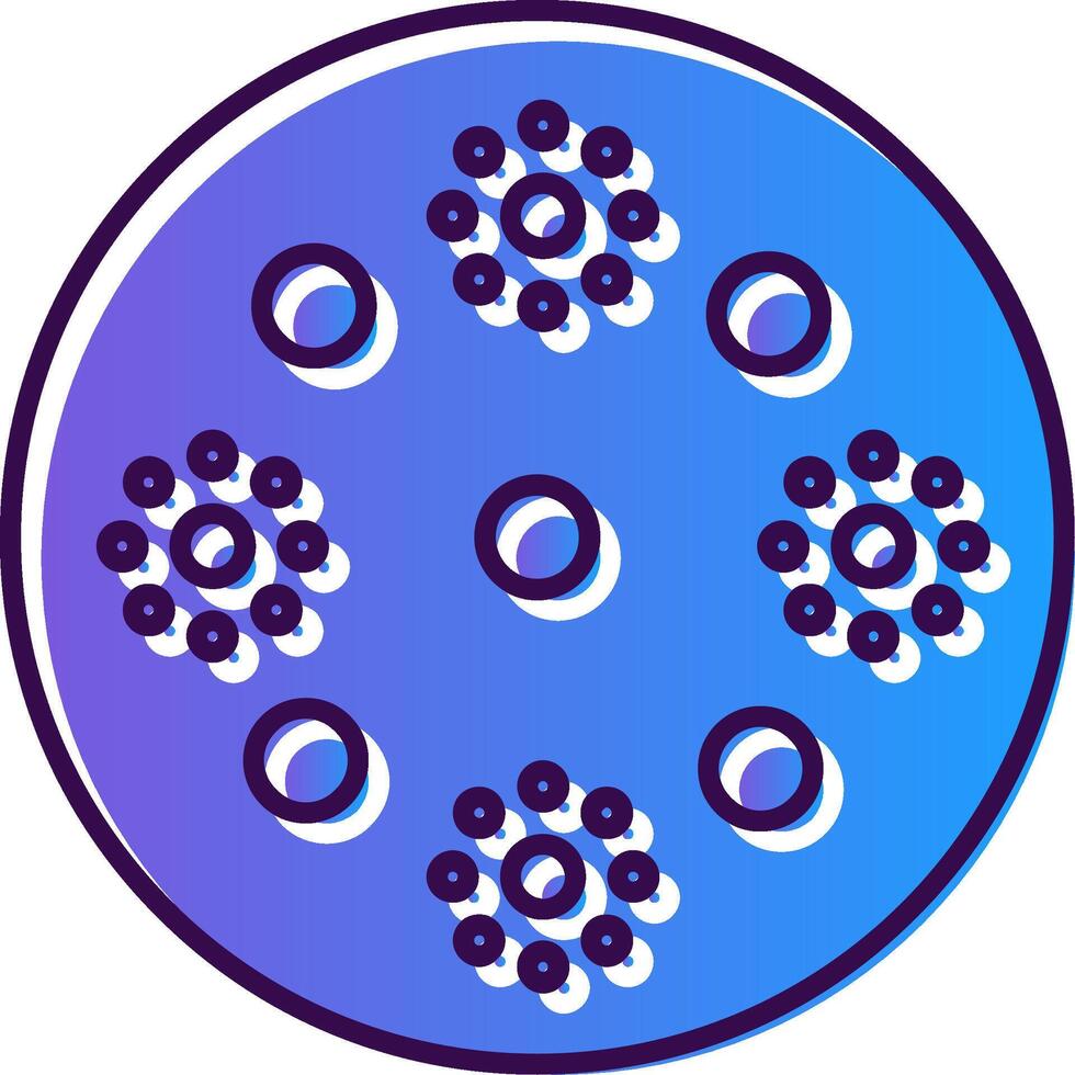 pele doença gradiente preenchidas ícone vetor