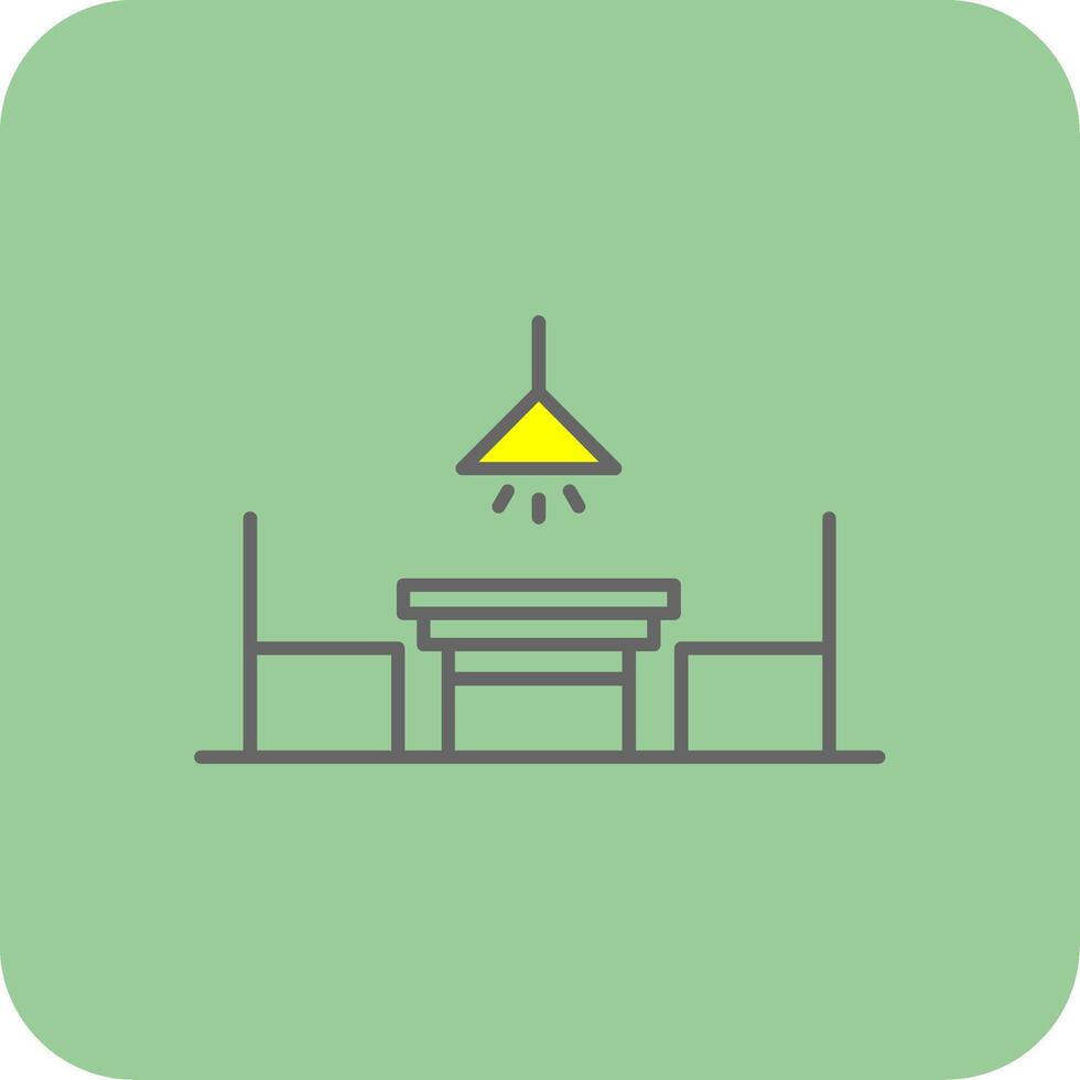 cozinha mesa preenchidas amarelo ícone vetor