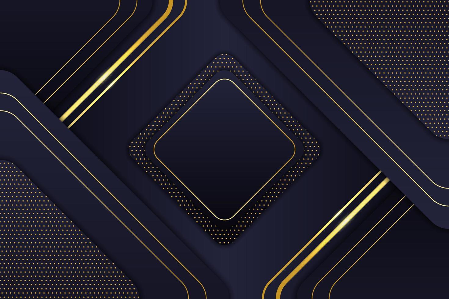 fundo de luxo abstrato elegante minimalista geométrica linha brilhante ouro com azul marinho vetor