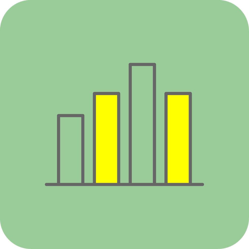 gráfico preenchidas amarelo ícone vetor