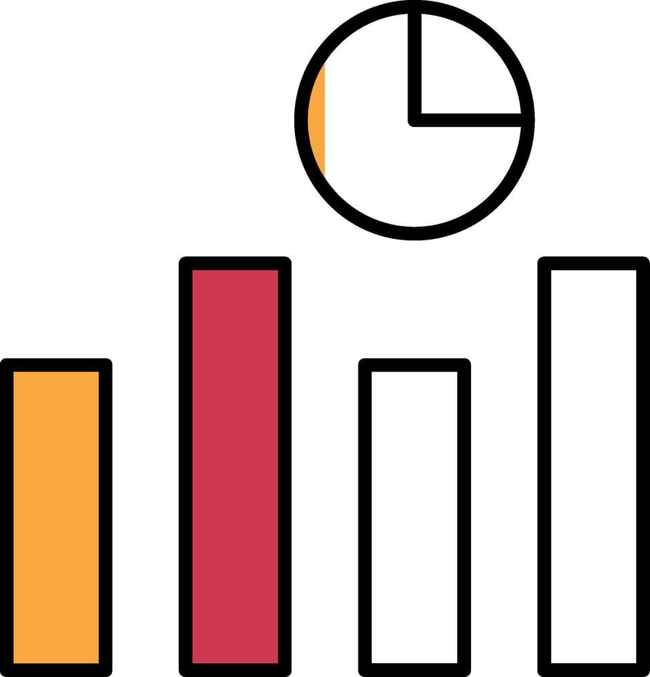 analytics preenchidas metade cortar ícone vetor