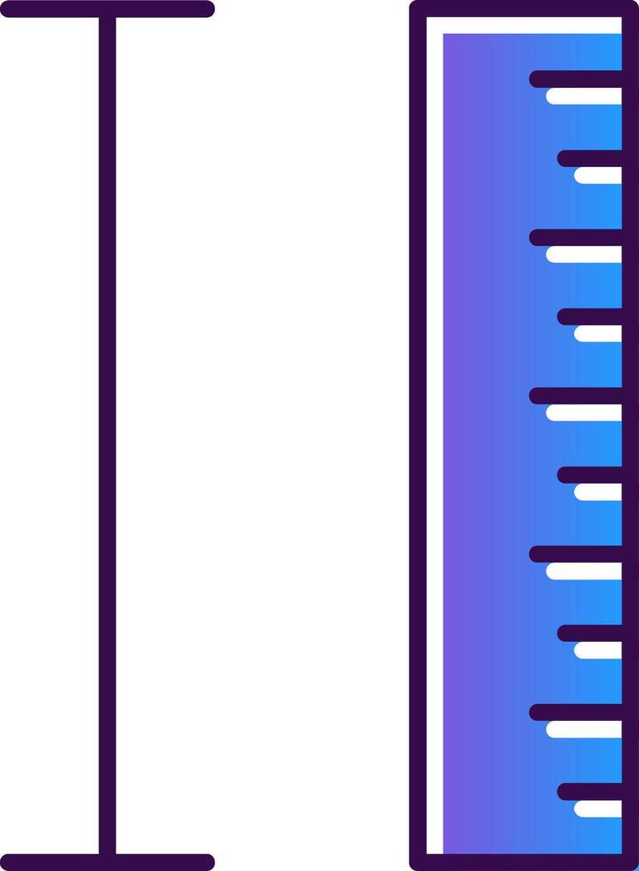 medição gradiente preenchidas ícone vetor