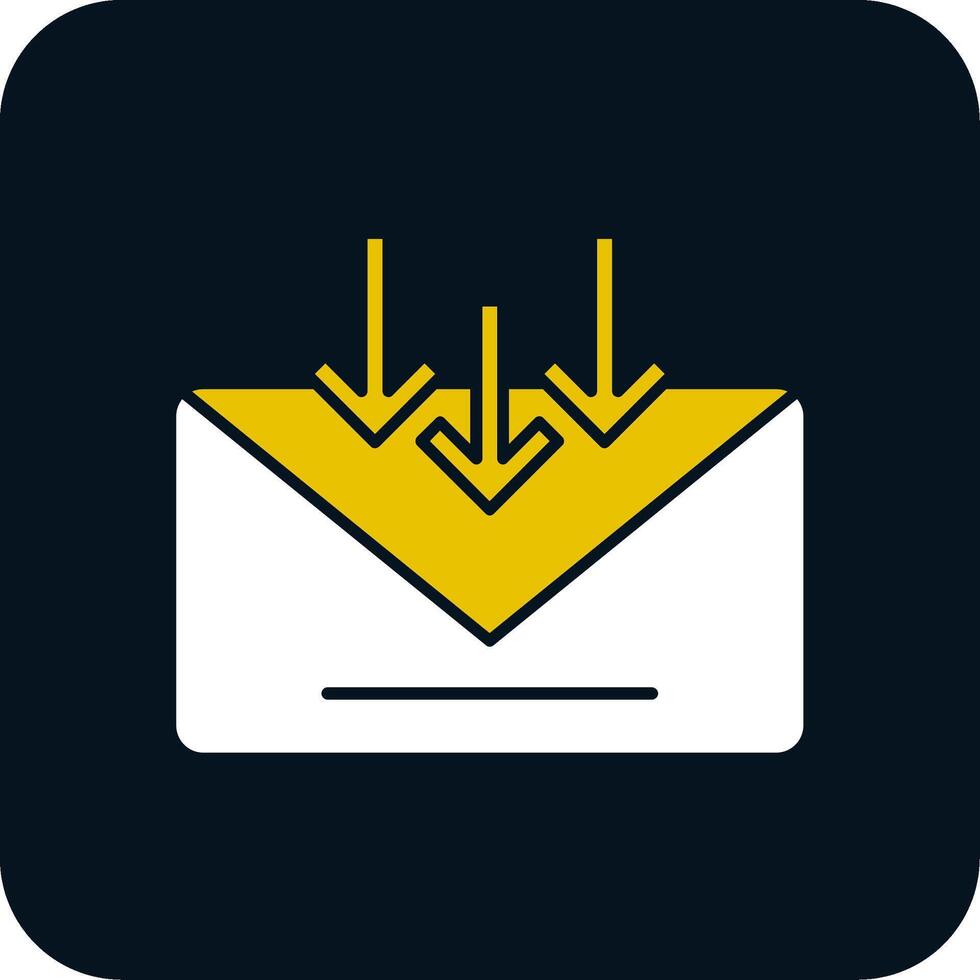 ícone de duas cores de glifo de e-mail vetor