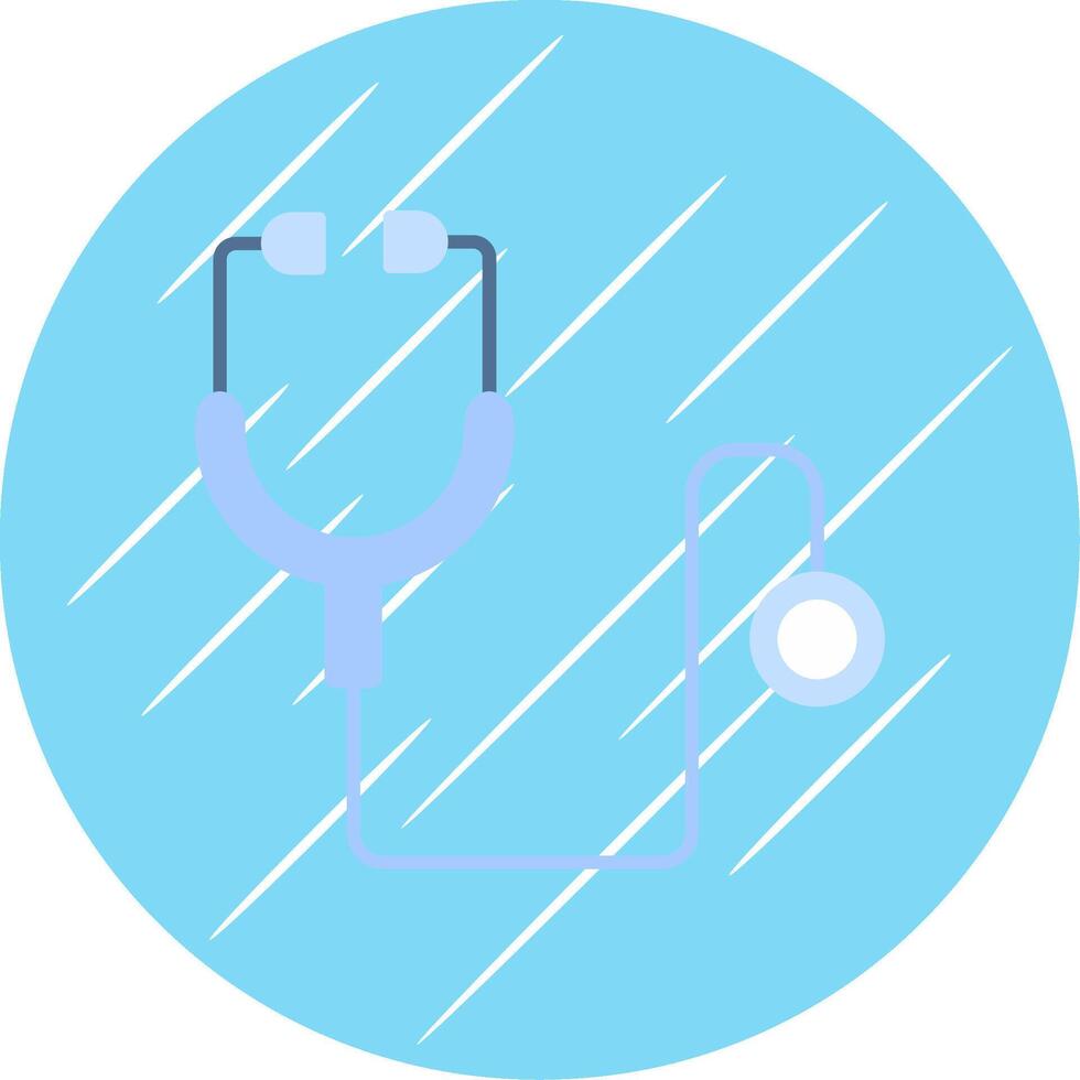 estetoscópio plano azul círculo ícone vetor