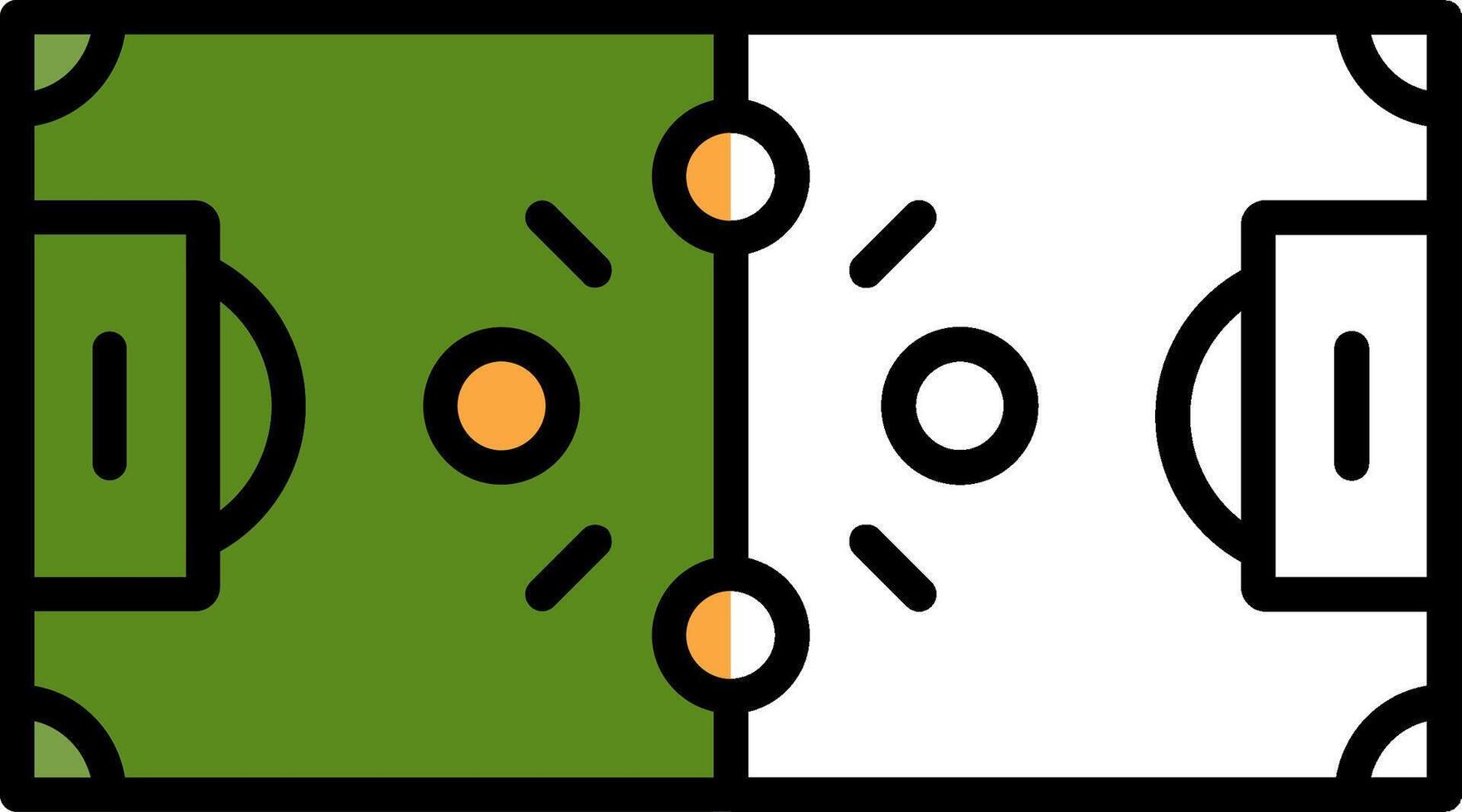 futebol estratégia preenchidas metade cortar ícone vetor