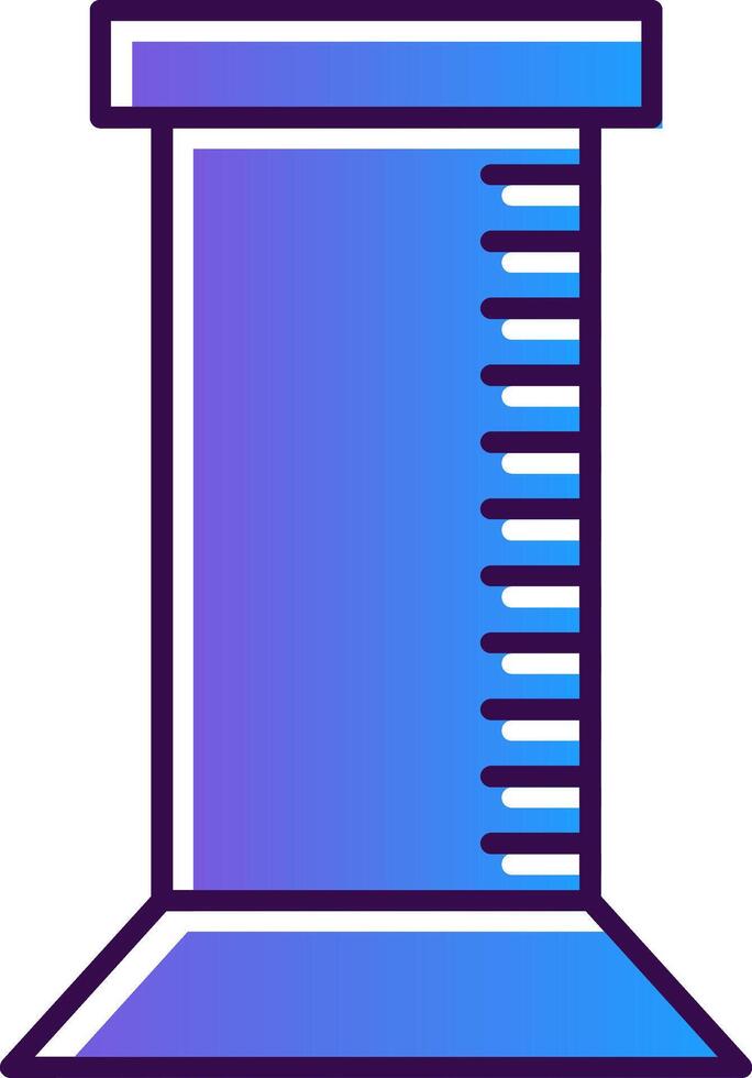 graduado cilindro gradiente preenchidas ícone vetor