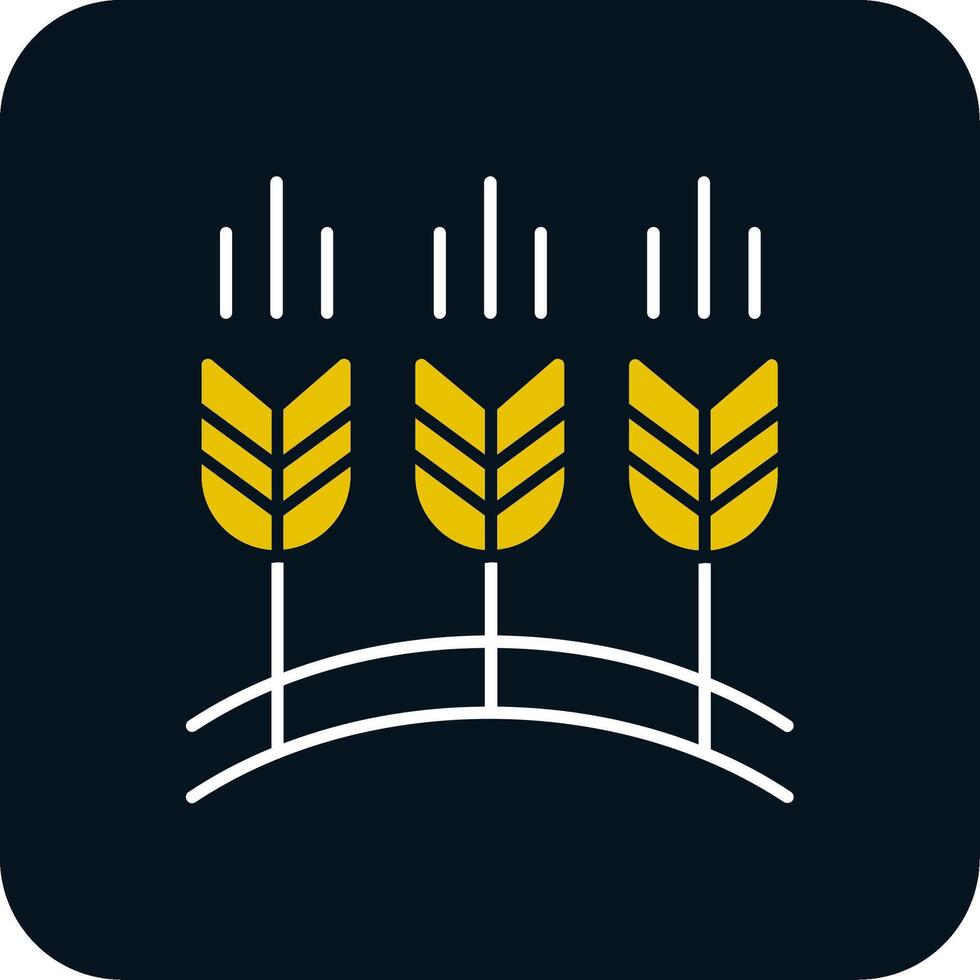 ícone de duas cores de glifo de trigo vetor