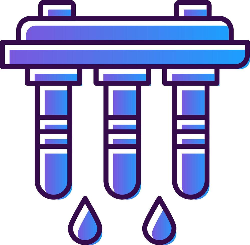 água filtro gradiente preenchidas ícone vetor