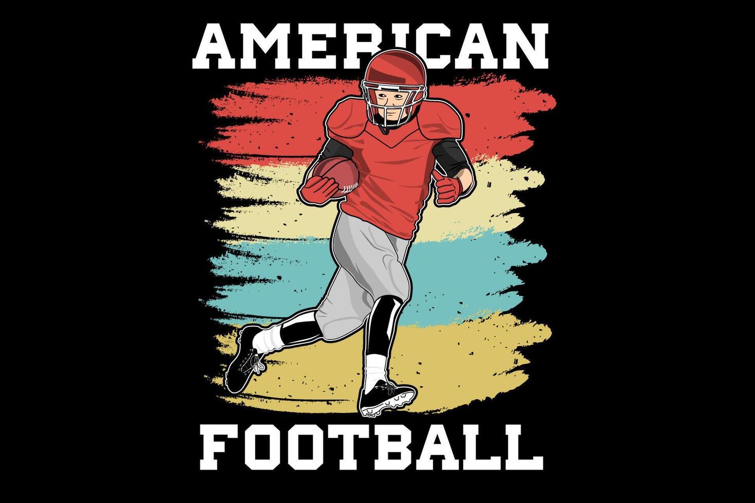 futebol americano design vintage retro vetor