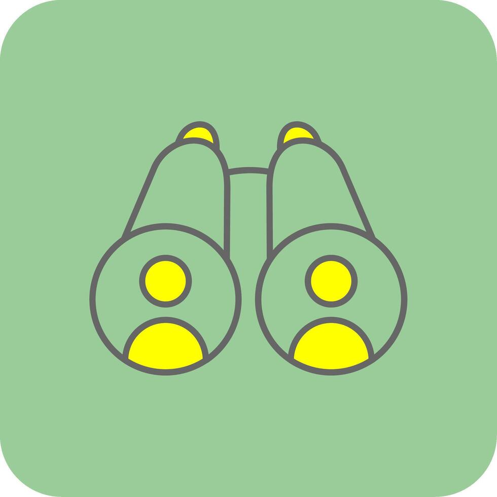 binóculos preenchidas amarelo ícone vetor