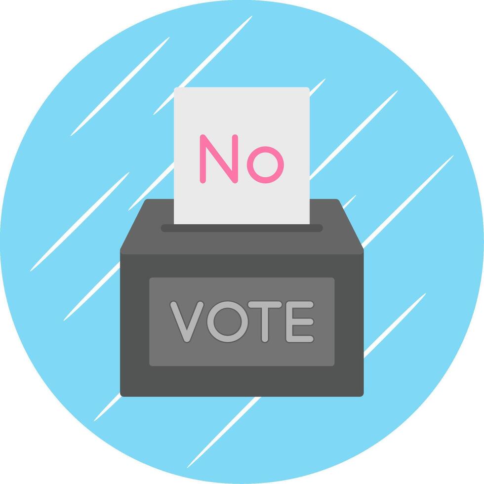 voto não plano azul círculo ícone vetor