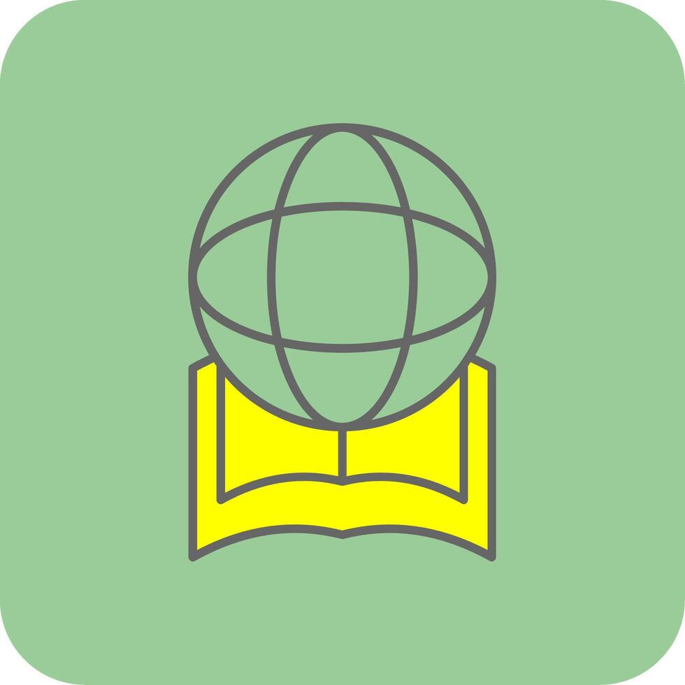 global Educação preenchidas amarelo ícone vetor