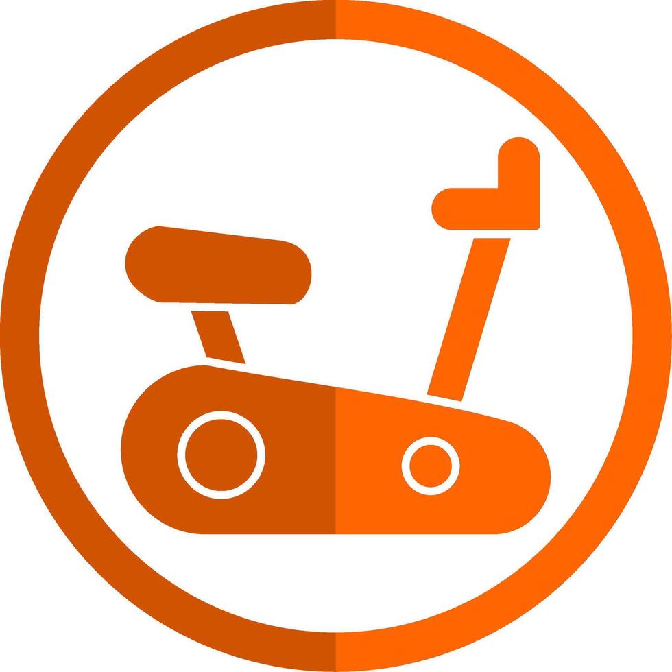 exercício bicicleta glifo laranja círculo ícone vetor