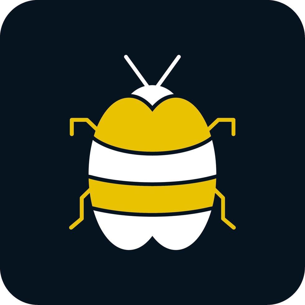 ícone de duas cores de glifo de bug vetor