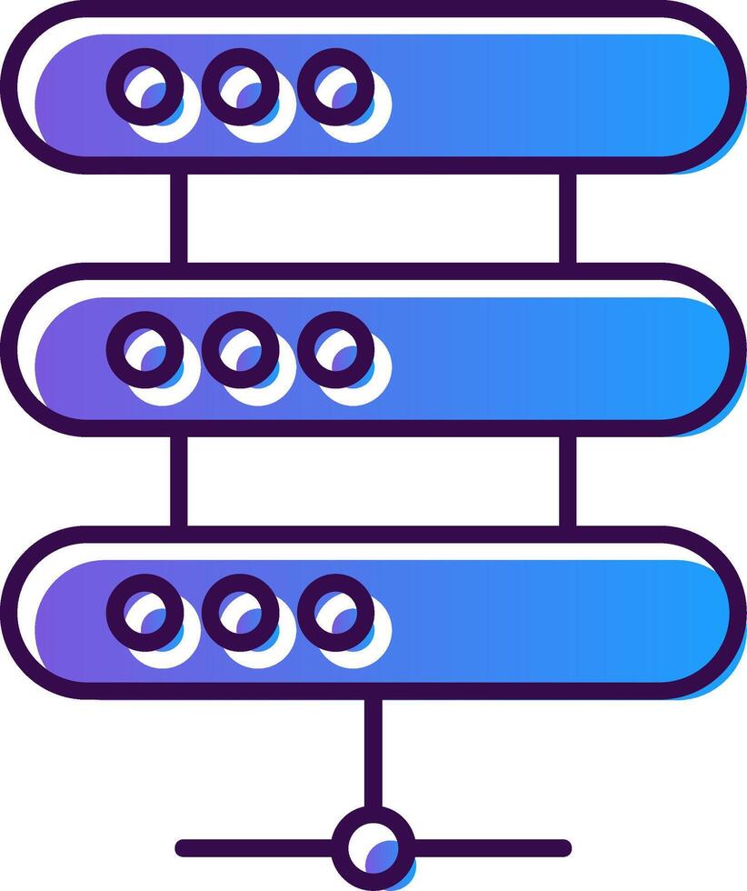 servidor gradiente preenchidas ícone vetor
