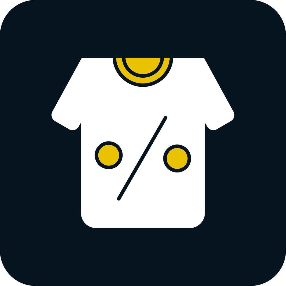 ícone de duas cores de glifo de camiseta vetor