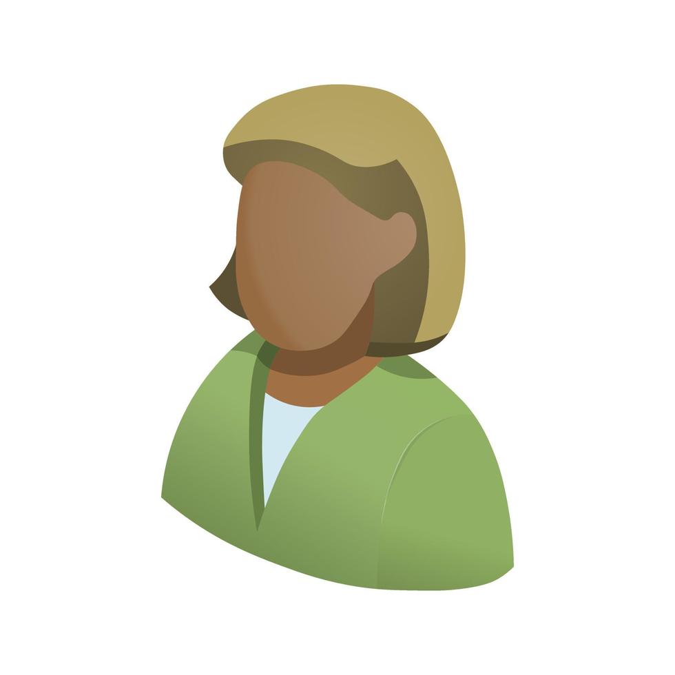ícone de mulher negra para app e web isolado no fundo branco vetor