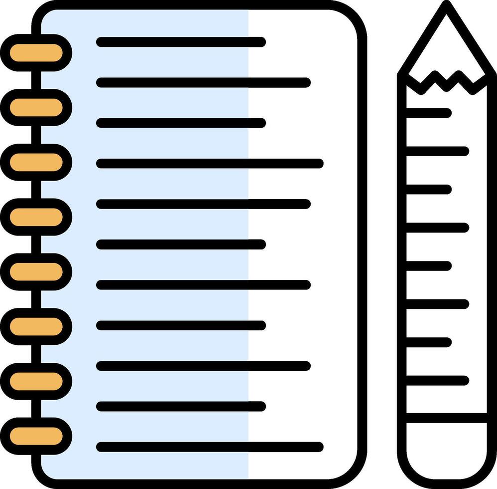 notas preenchidas metade cortar ícone vetor