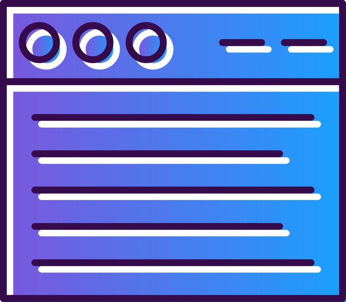 navegador gradiente preenchidas ícone vetor