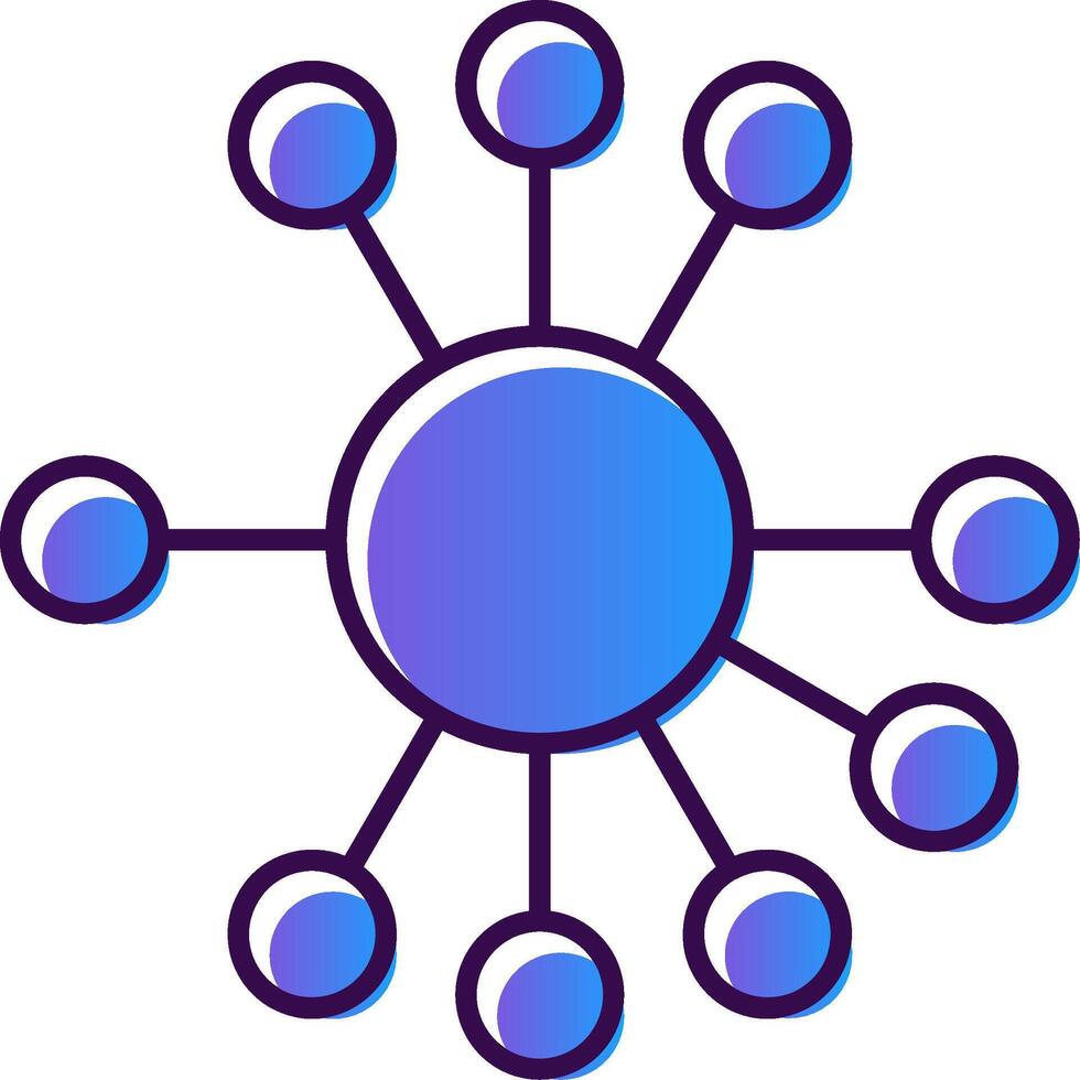 diagrama gradiente preenchidas ícone vetor