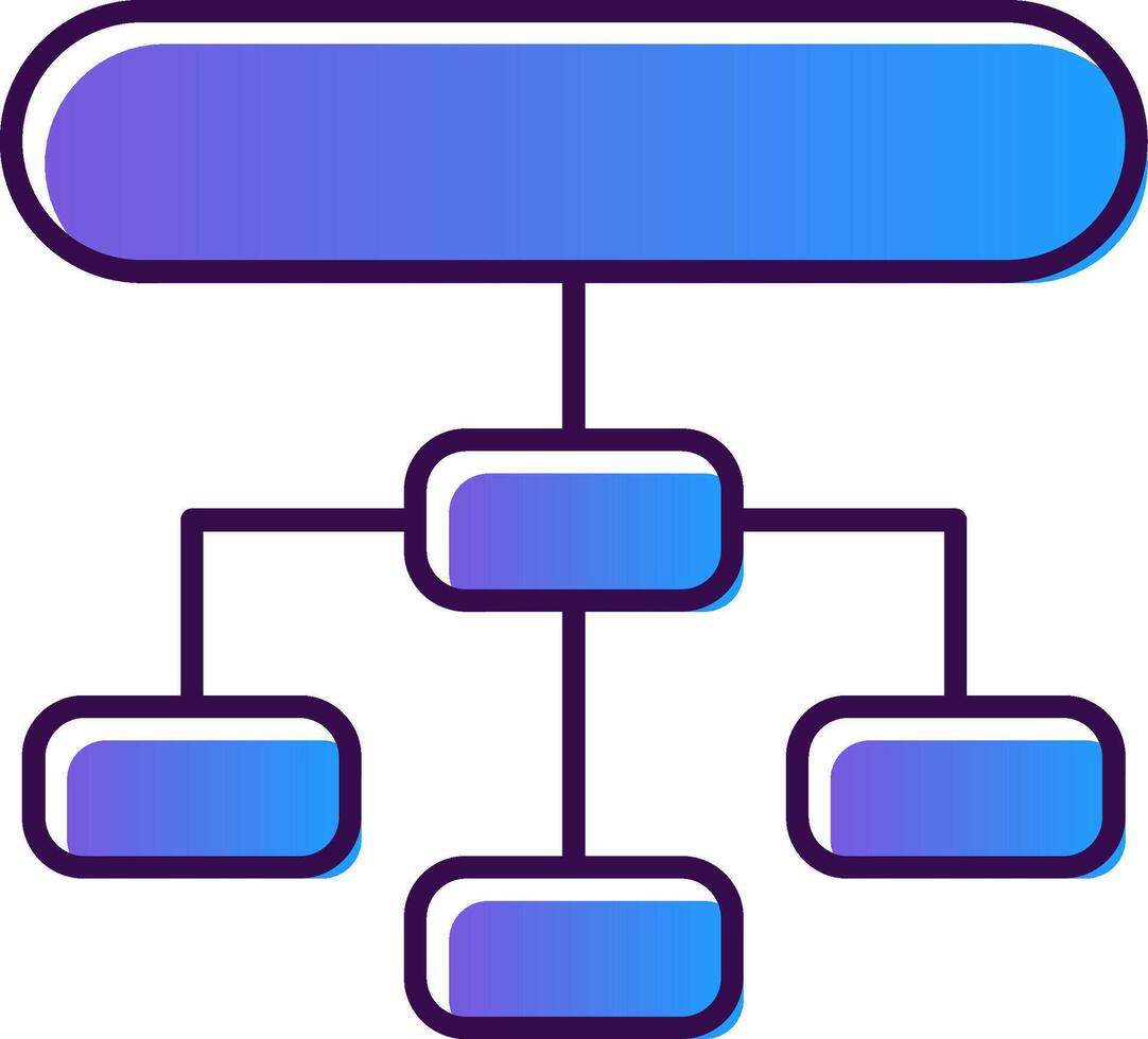 hierárquico estrutura gradiente preenchidas ícone vetor