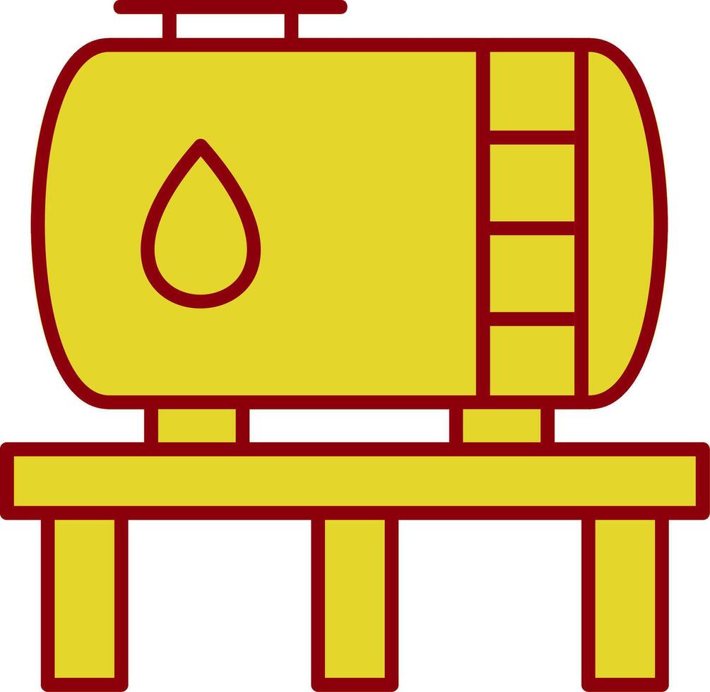 ícone de duas cores de linha de tanque vetor