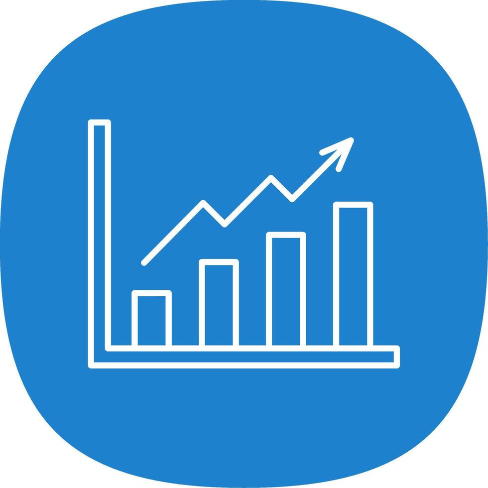 crescimento gráfico linha curva ícone vetor