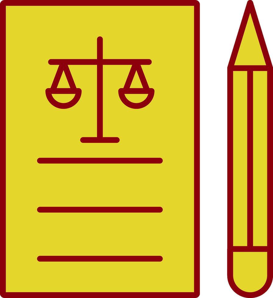 linha legal ícone de duas cores vetor