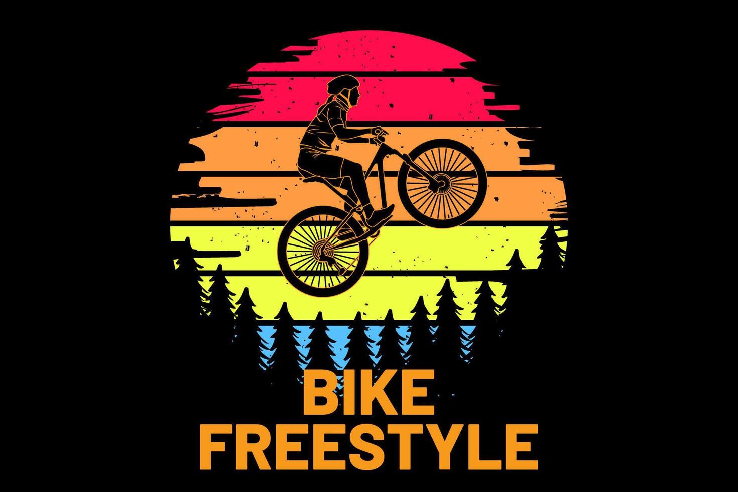 bike freestyle design vintage retro vetor