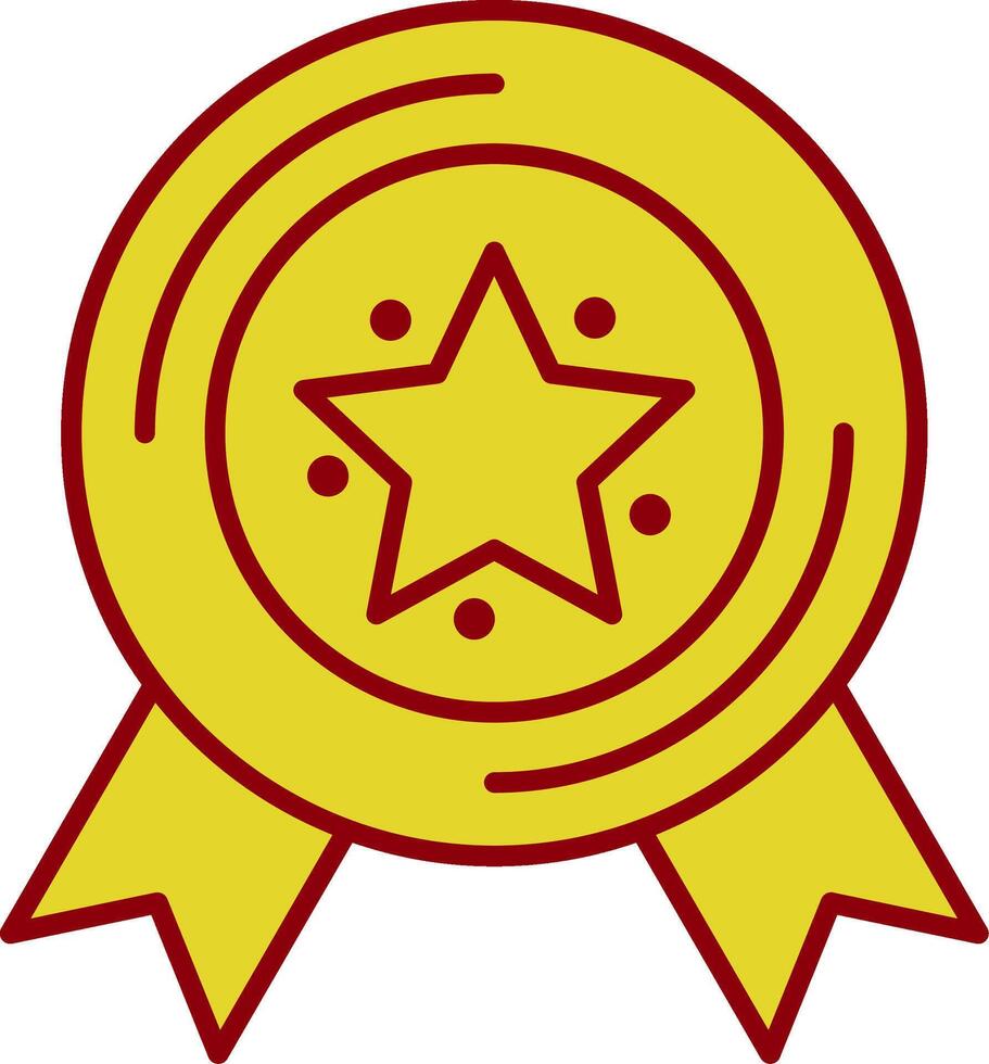 ícone de duas cores da linha de medalha vetor