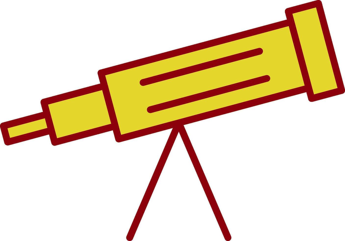 ícone de duas cores de linha de telescópio vetor