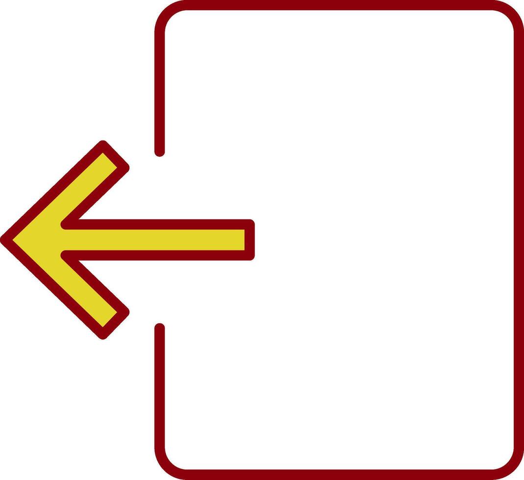 ícone de duas cores da linha da porta de saída vetor