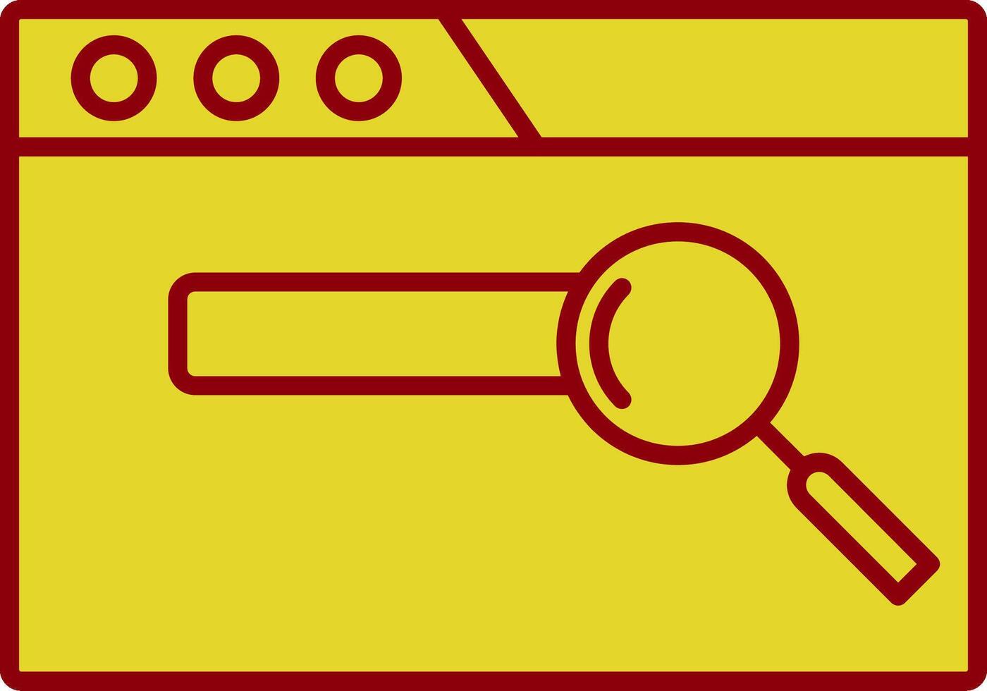 linha de pesquisa na web ícone de duas cores vetor