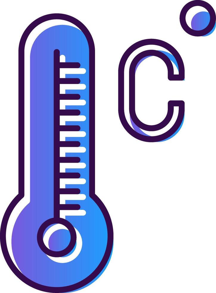 Celsius gradiente preenchidas ícone vetor