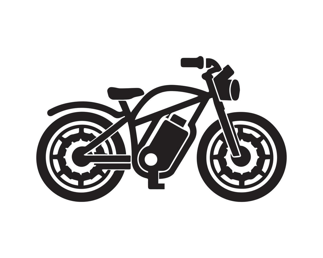 bicicleta silhueta ícone gráfico logotipo Projeto vetor