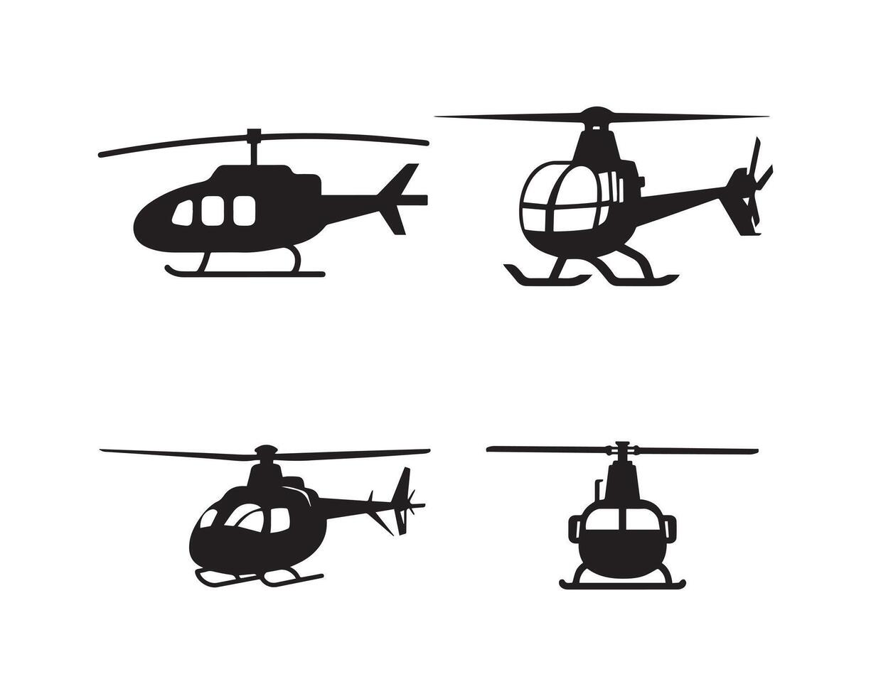 helicóptero silhueta ícone gráfico logotipo Projeto vetor