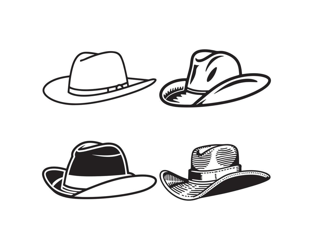 chapéu silhueta ícone gráfico logotipo Projeto vetor