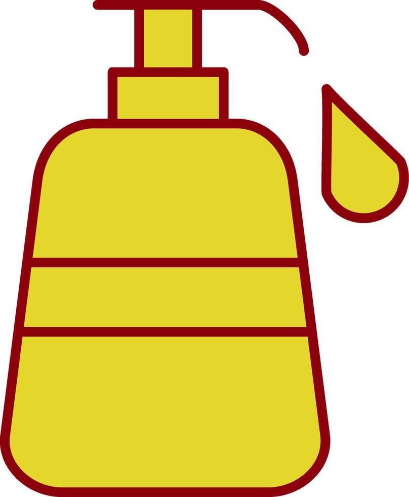 ícone de duas cores da linha de sabonete líquido vetor