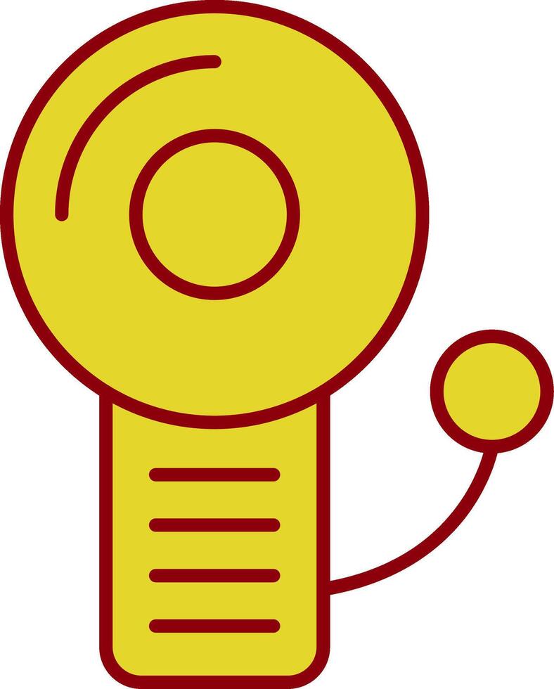 ícone de duas cores da linha de alarme de incêndio vetor