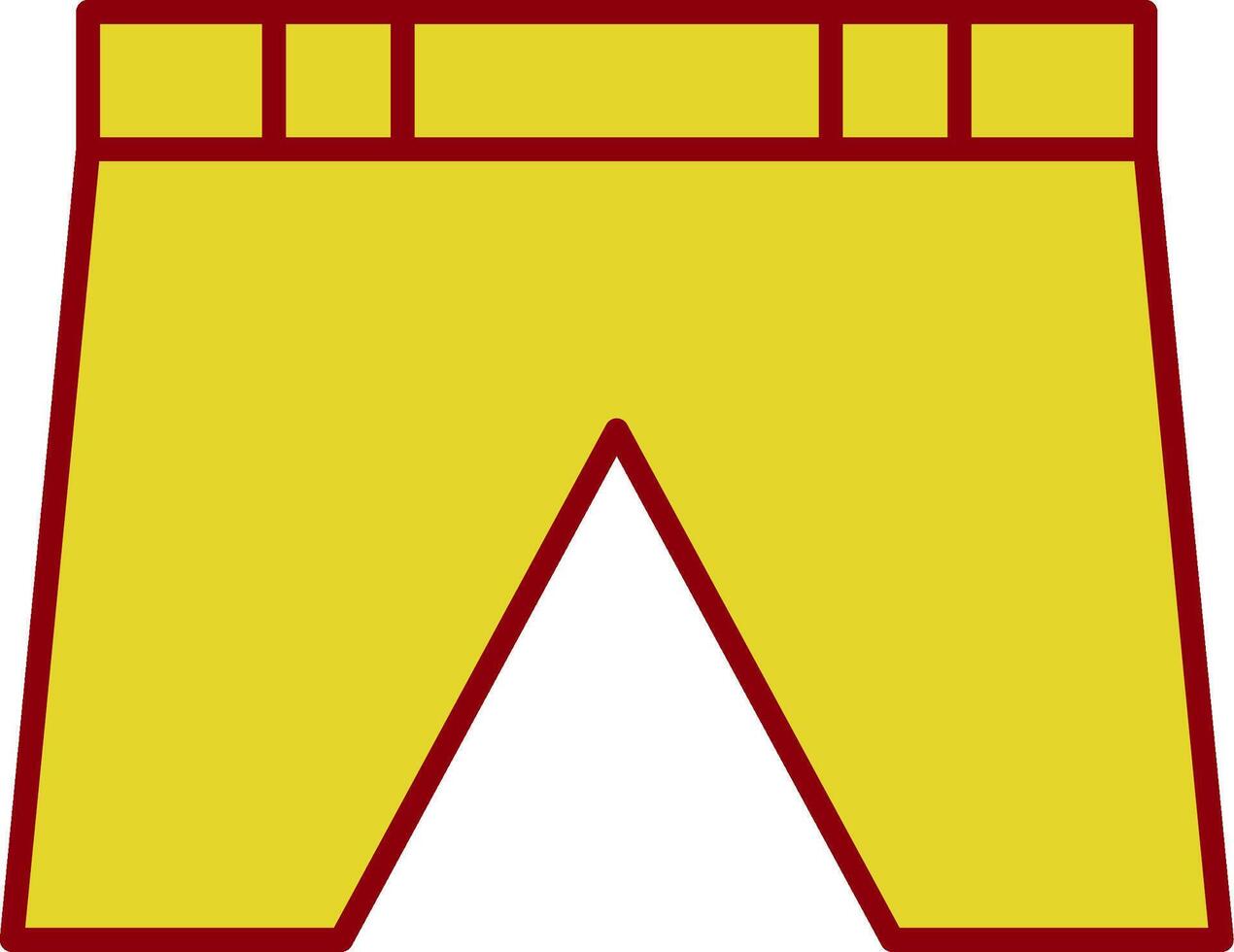 ícone de duas cores de linha de shorts vetor