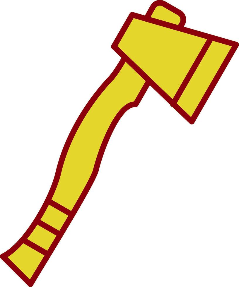 ícone de duas cores com linha de machado vetor
