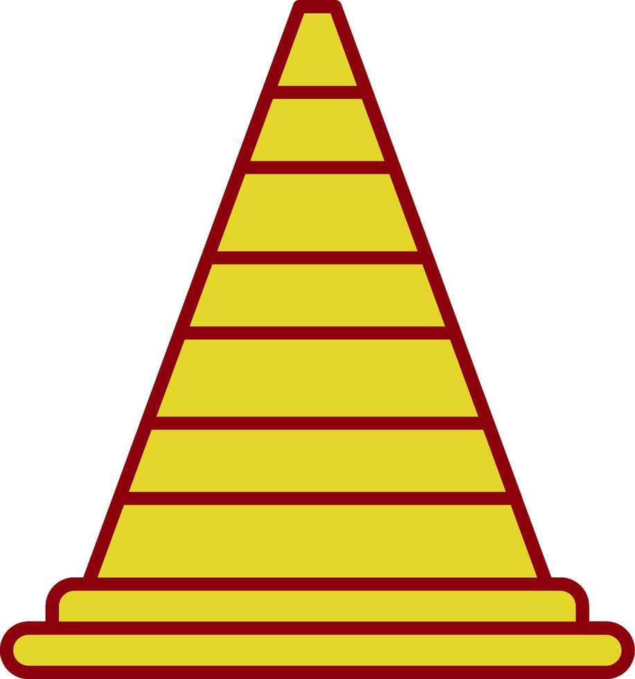 ícone de duas cores de linha de cone vetor