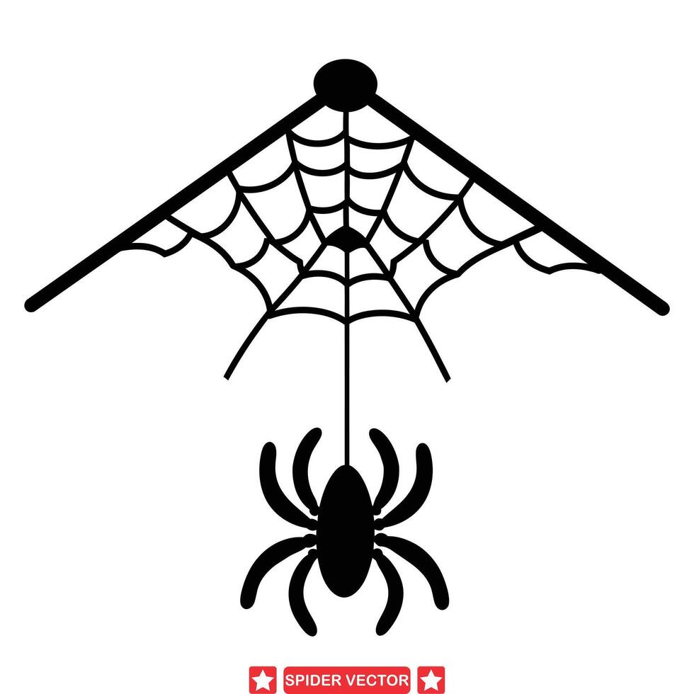 assustador caçadores distintivo aranha gráficos para projetos vetor