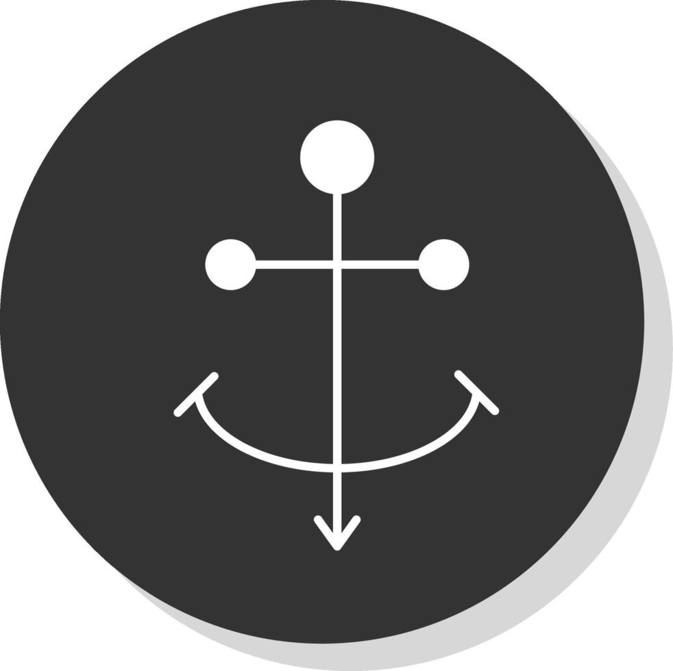 Porto glifo cinzento círculo ícone vetor