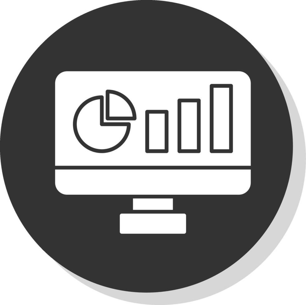 painel de controle glifo cinzento círculo ícone vetor