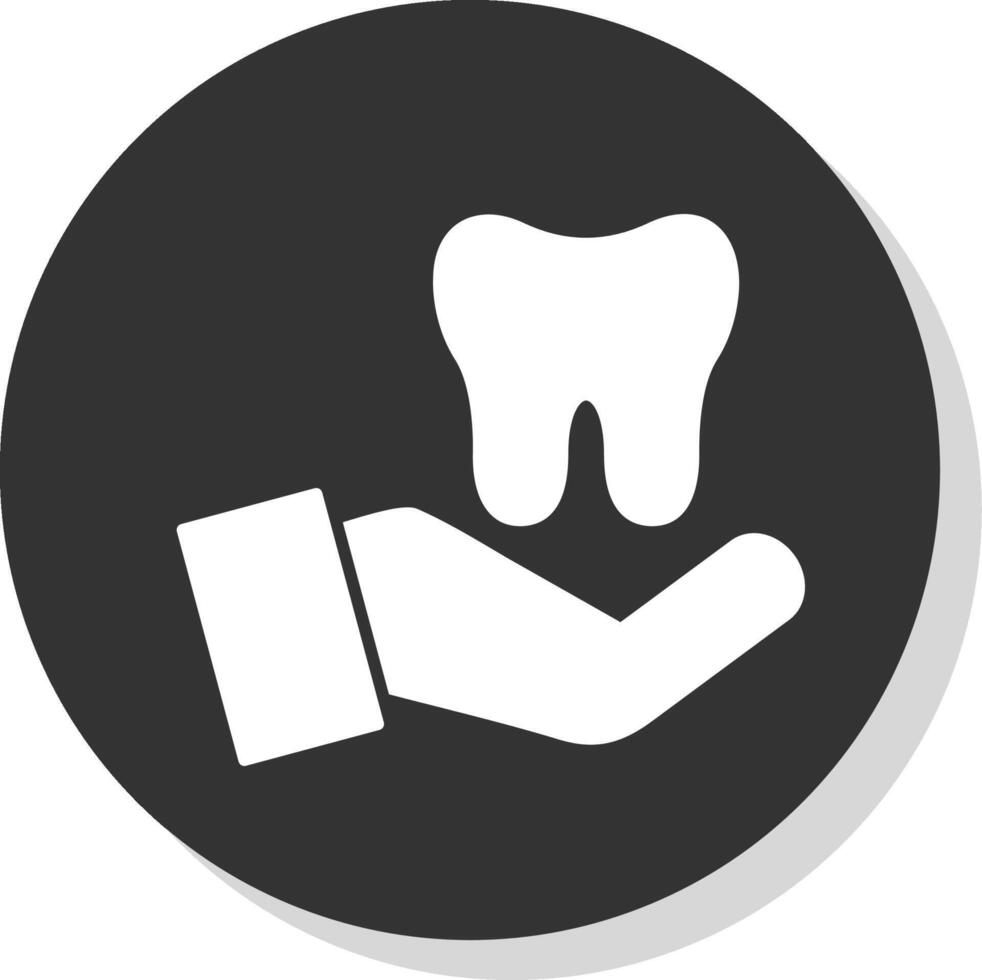 dental Cuidado glifo cinzento círculo ícone vetor
