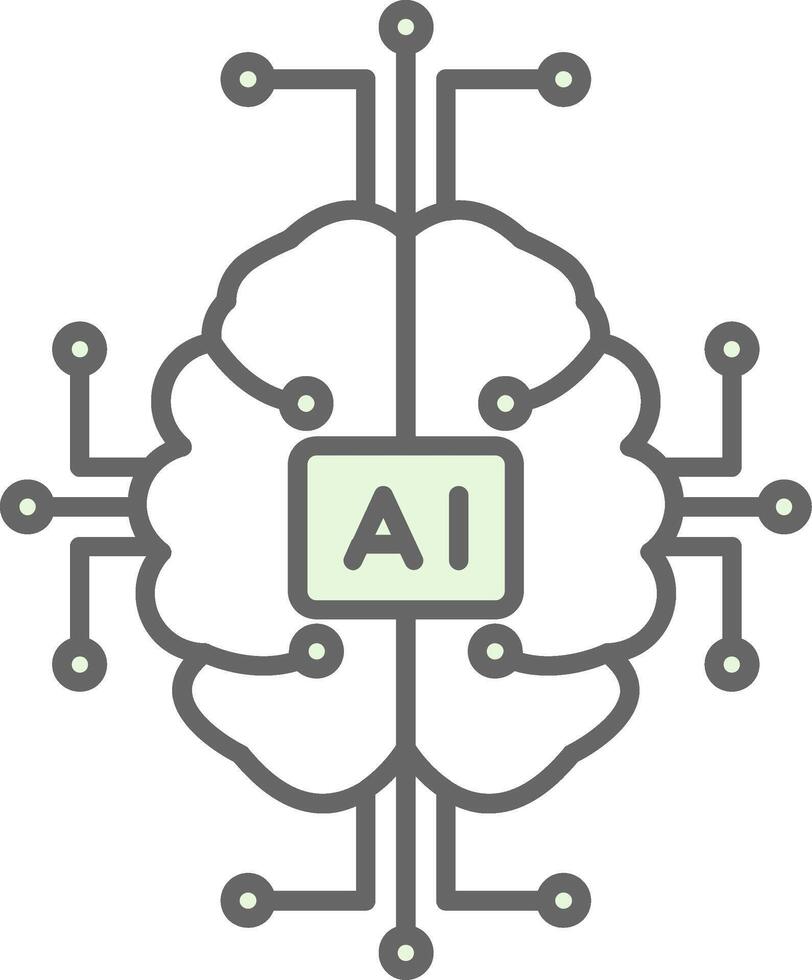 artificial inteligência potra ícone vetor