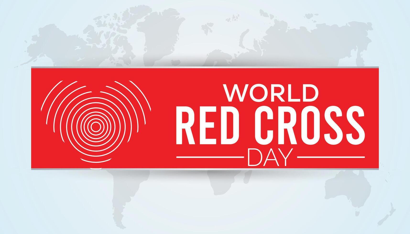 mundo vermelho Cruz dia observado cada ano dentro poderia. modelo para fundo, bandeira, cartão, poster com texto inscrição. vetor