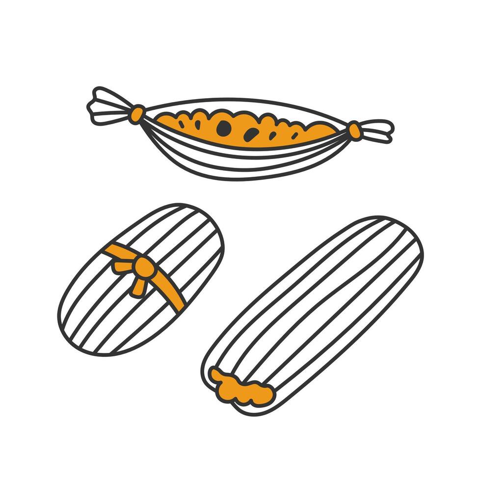 tamales mexicano Comida rabisco ilustração vetor